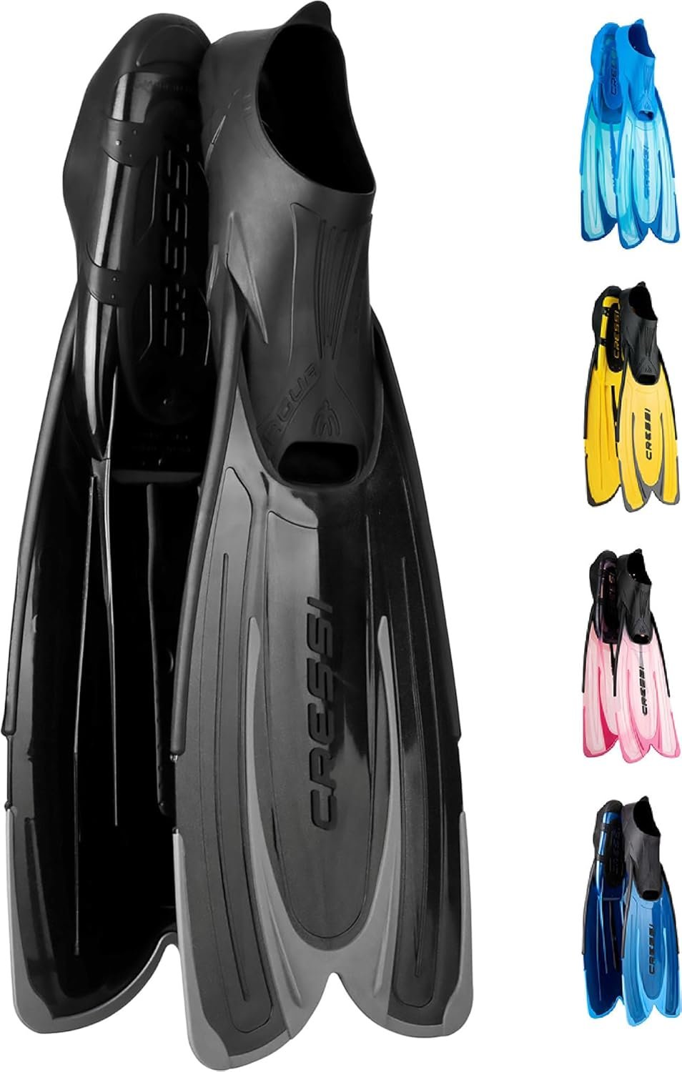 Ласты для снорклинга Cressi Agua Black, фото №1