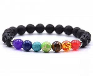 Браслет черный на руку с натурального камня - Фото 1