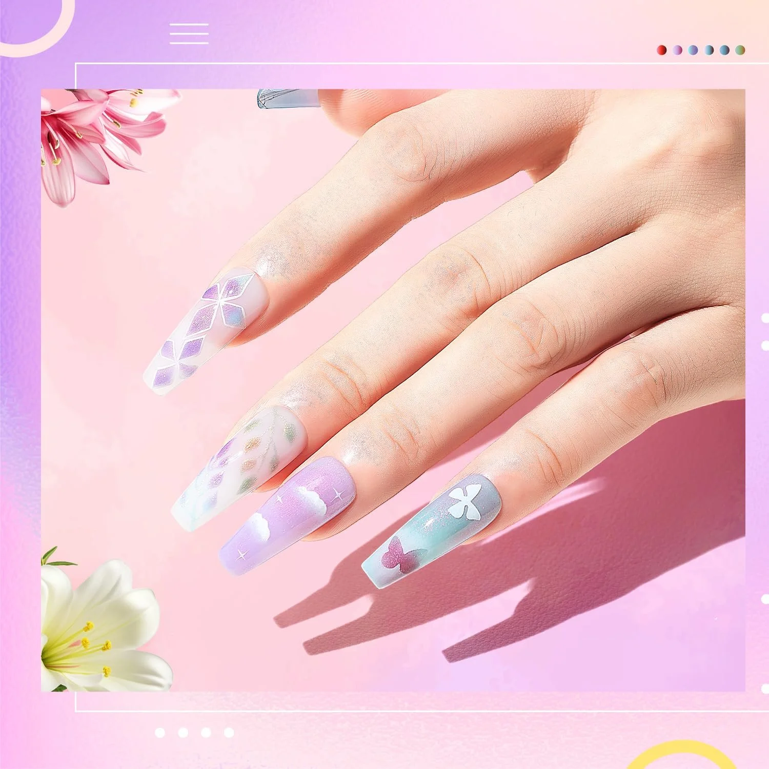 Термо гель-лак AIMEILI Набір з 6 кольорів, що змінюють колір в залежності від температури, фото №3