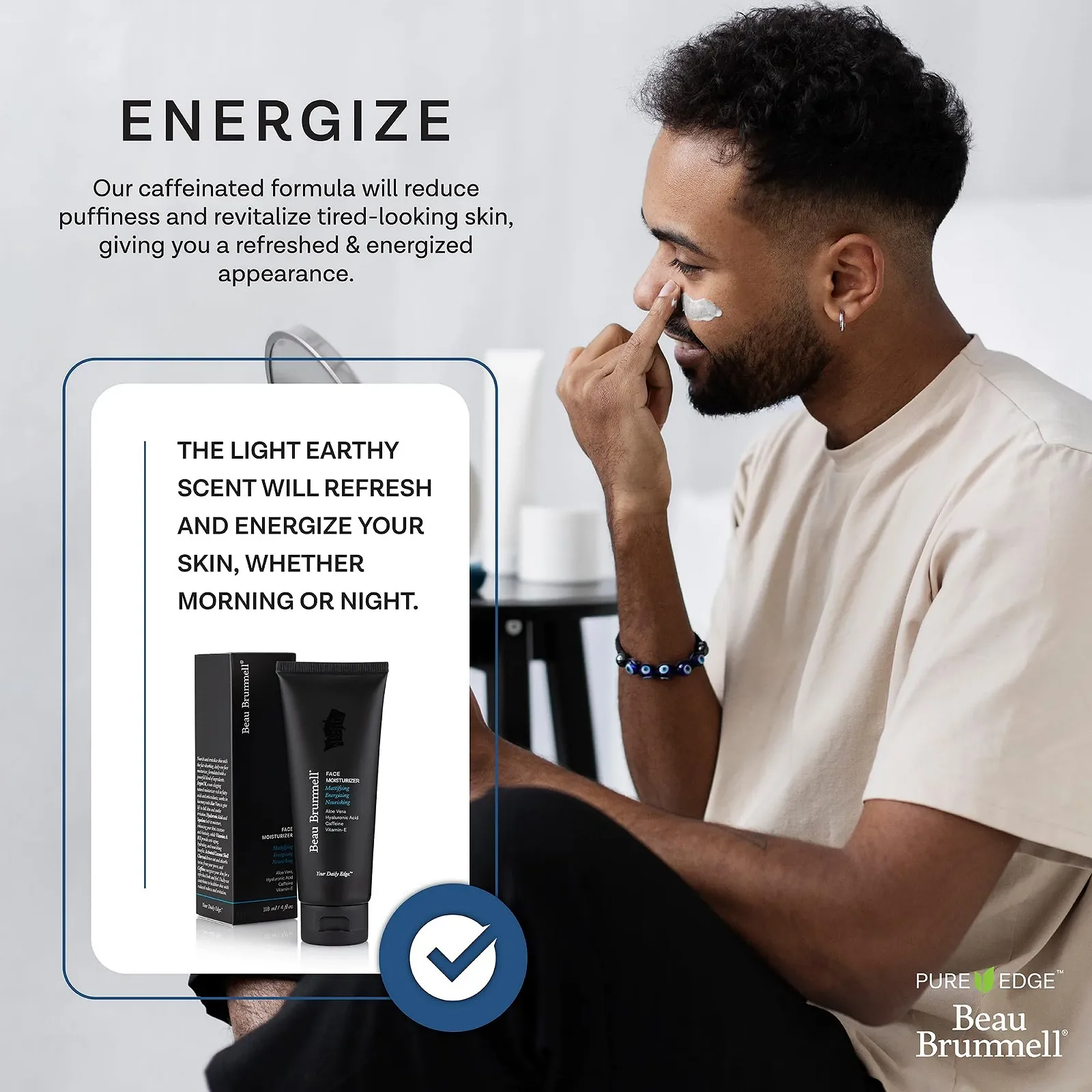 Зволожувальний крем для обличчя Beau Brummell for Men Energising 4 рідких унції, фото №5 Зволожувальний крем для обличчя Beau Brummell for Men Energising 4 рідких унції, фото №5