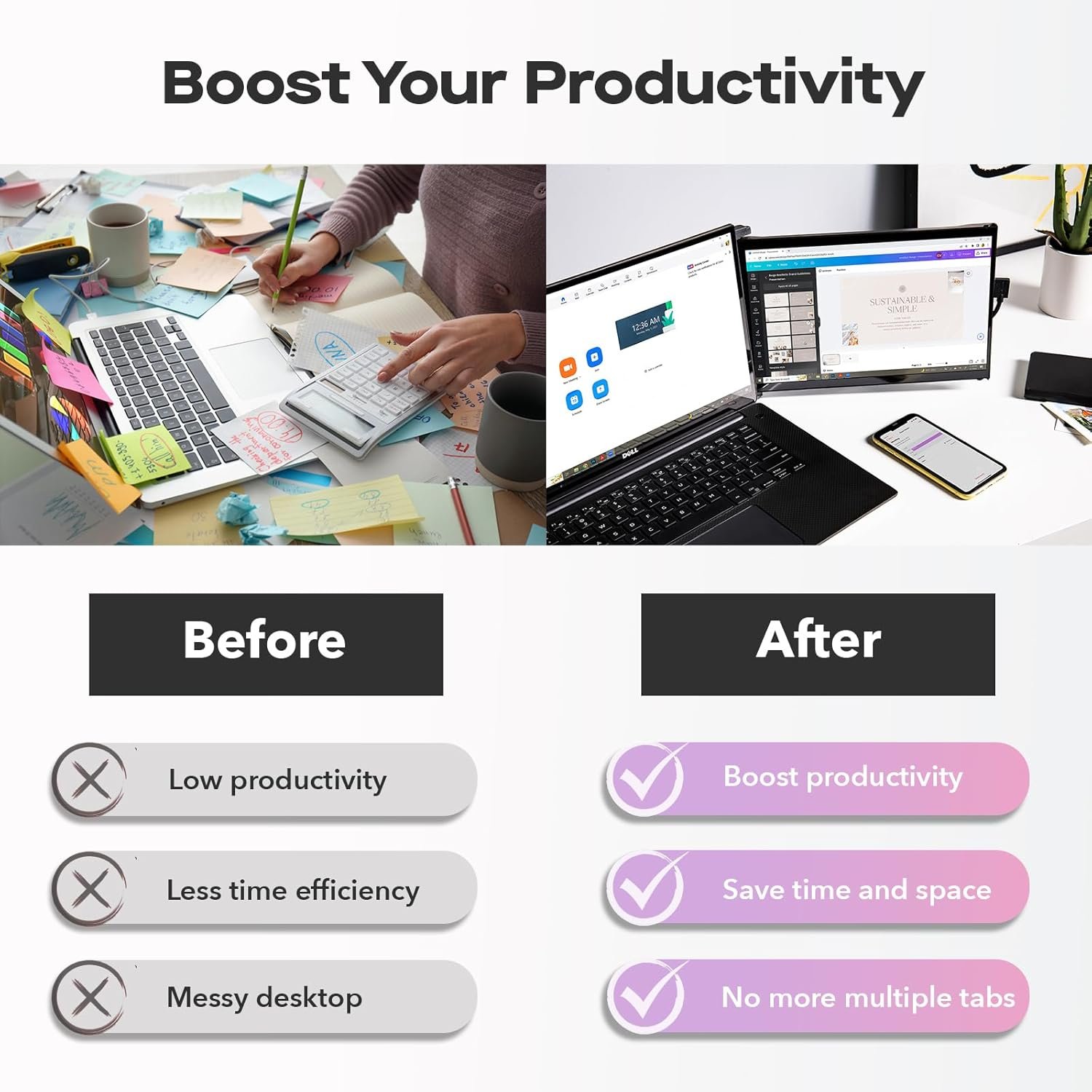 Монітор портативний 14.1" Mobile Pixels Duex Max DS Full HD IPS 60 Гц, фото №4