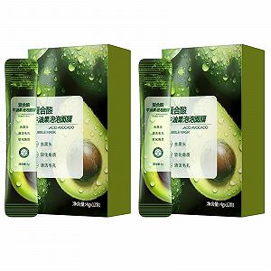 Маска для обличчя 24 шт. Avocado, Комплексна кислотна бульбашкова маска для очищення обличчя - Фото 1