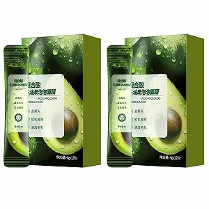 Маска для лица 24 шт. Avocado, Комплексная кислотная пузырьковая маска для очищения лица с авокадо, маска для лица с авокадо, пузырьковая маска с авокадо, увлажняющая маска для подтяжки, удаления черных точек - Фото 1