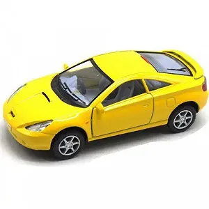 Машинка Kinsmart Toyota Celica желтая - Фото 1