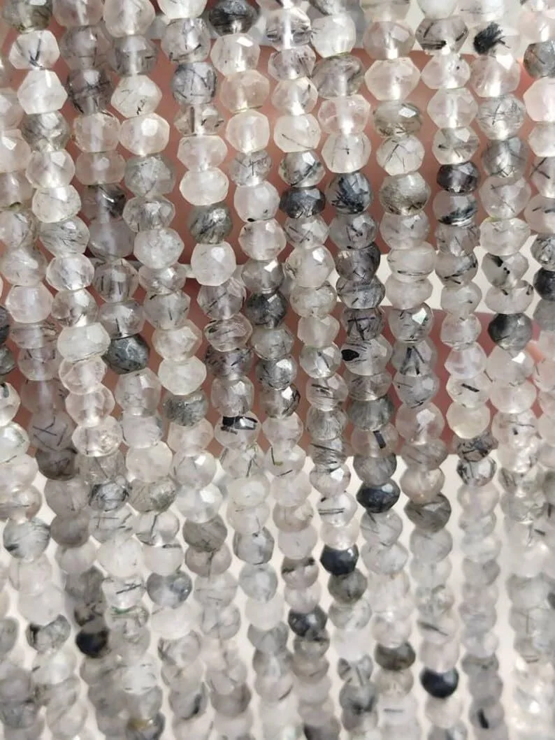 Бусины Рутил круглые граненые 4.5-5 мм, фото №1