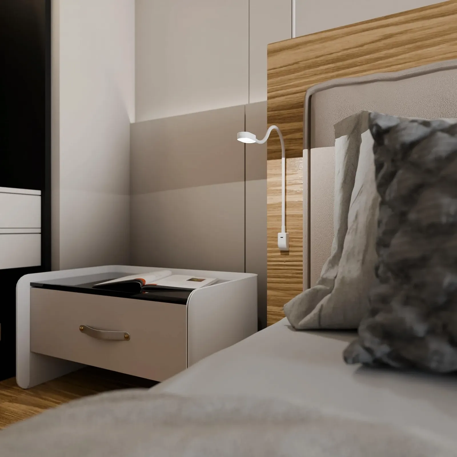 Лампа для ліжка kalb Ilios LED USB-C 3000 К Білий, фото №2