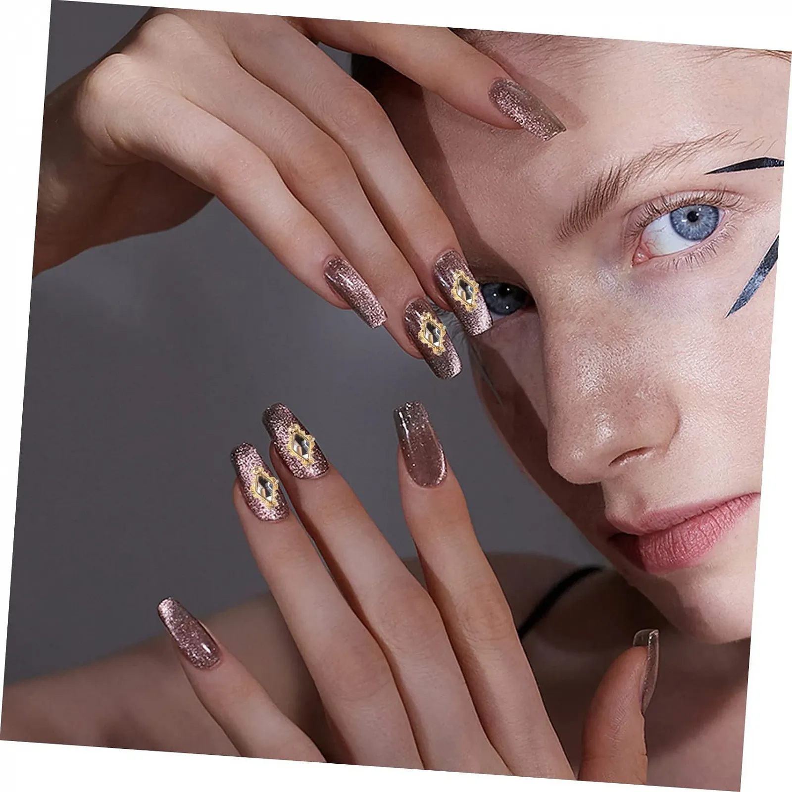 Набор украшений для ногтей в форме сердца FRCOLOR, стразы, принадлежности для маникюрного салона, драгоценные камни для маникюра, аксессуары для маникюра, подвеска для ногтей, сплав, цветные бриллианты, фото №8