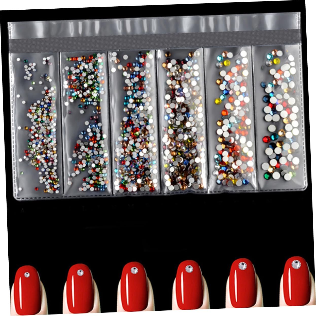 Стрази Healvian 2728 Stk кристали, наклейки для гелю, фото №8