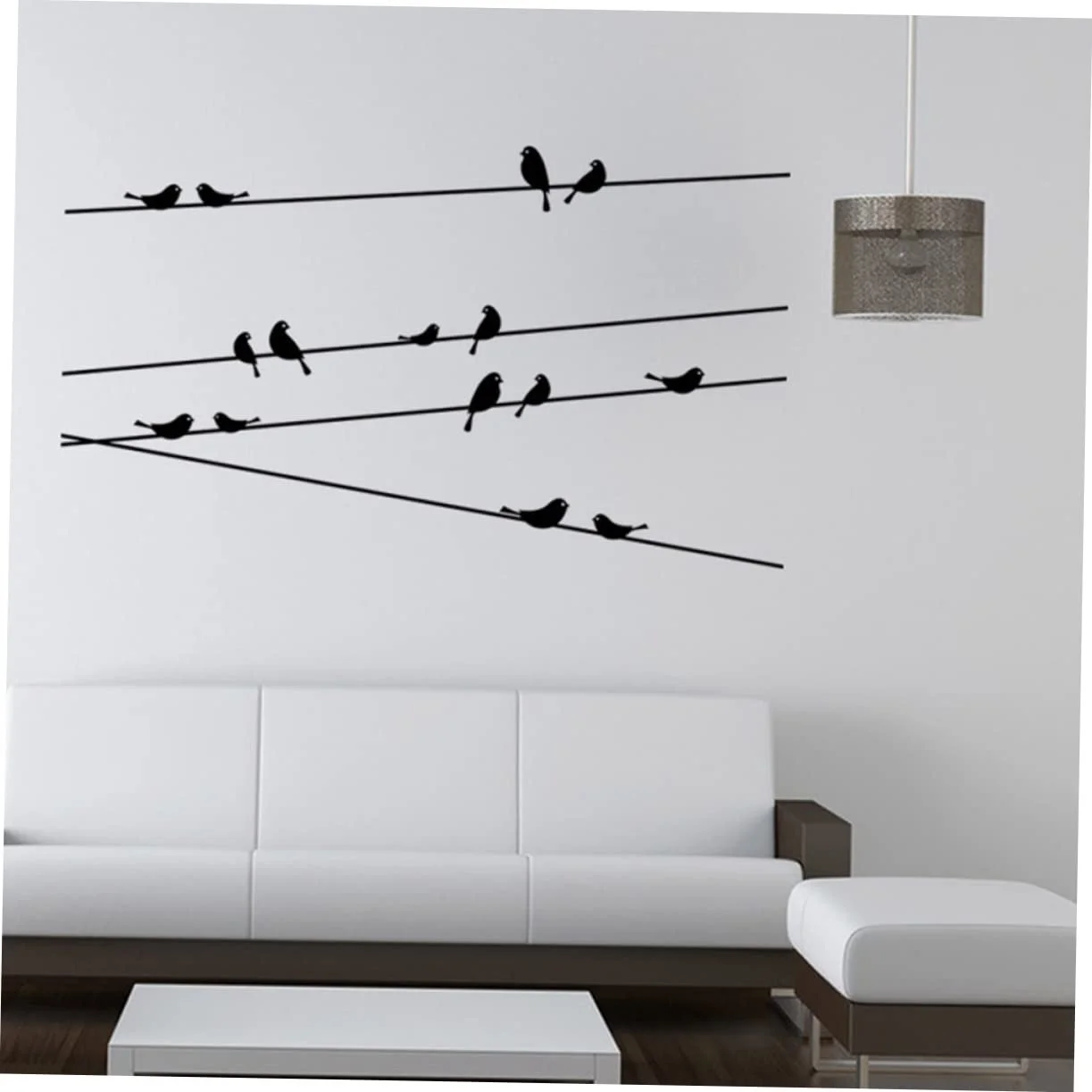 Наклейка на стіну OSALADI Птахи на дроті PVC, фото №8