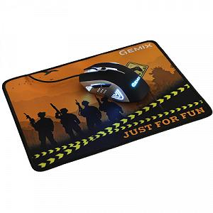 Мышка Gemix W100 USB Black/Gray ігрова поверхня W100Combo - Фото 1