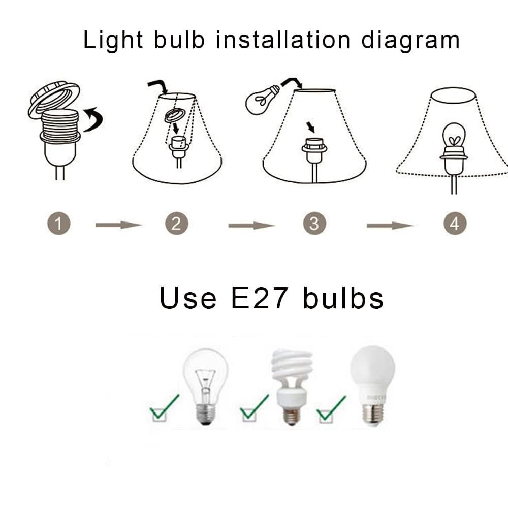Настольная лампа Керамическая E27 Modern 30 Вт 53 см Белый, фото №8