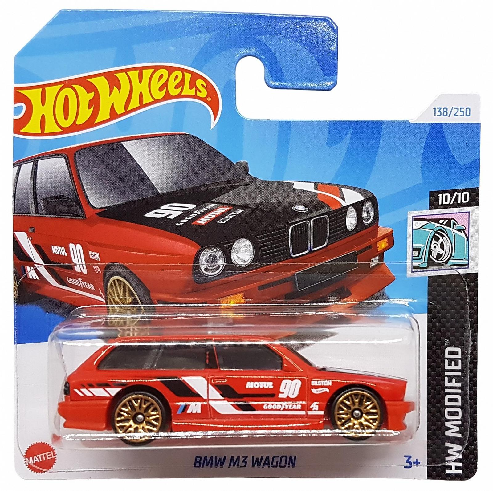 Машинка Hot Wheels BMW M3 Wagon HW Modified 10/10 HTD89 Good Year Bilstein Motul Червоний Mattel 2024 1:64, фото №1