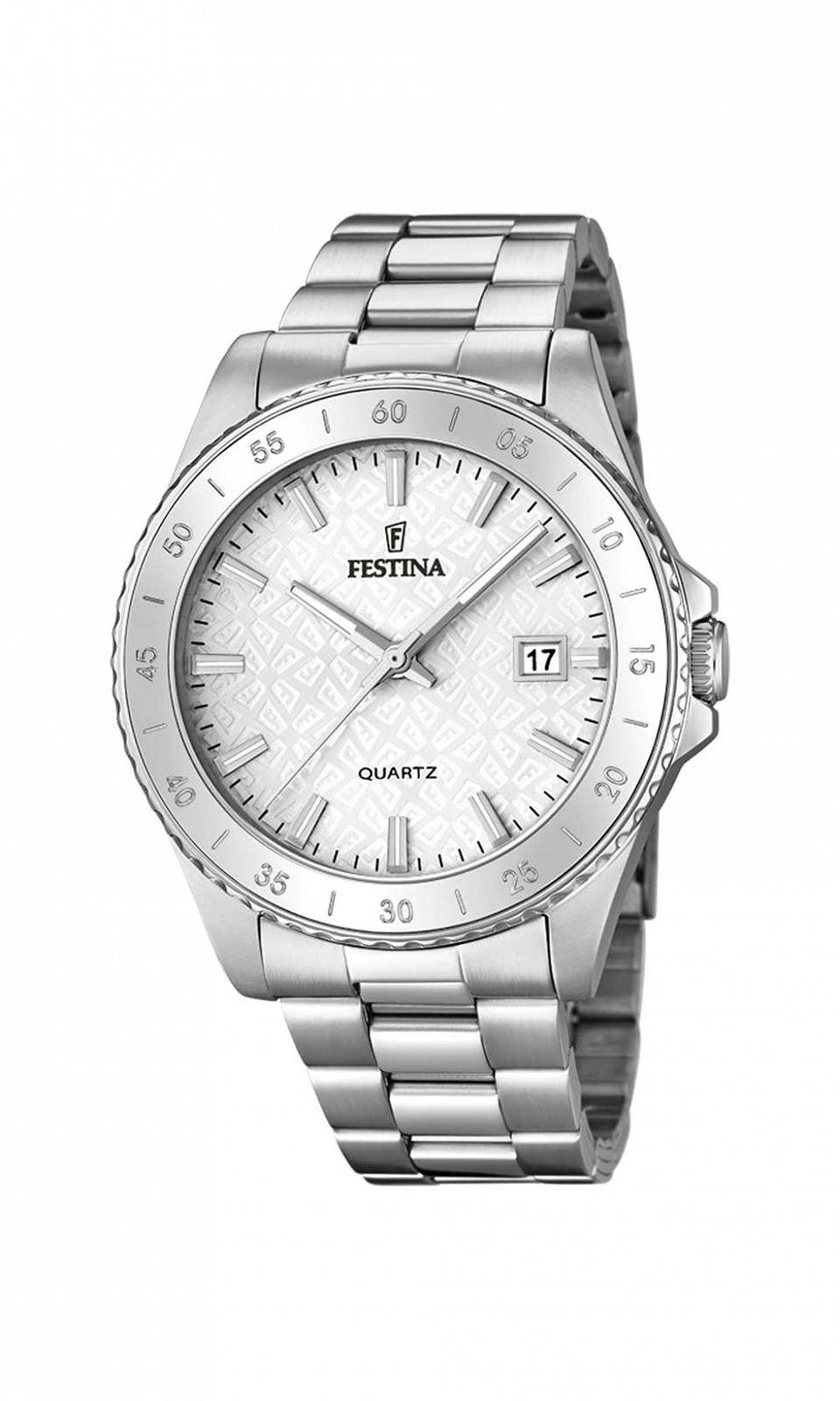 Женские часы Festina F20428/1, корпус из нержавеющей стали 316L серебристого цвета, браслет из нержавеющей стали 316L серебристого цвета, металлический браслет, фото №1