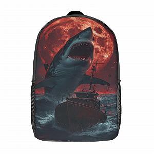 Рюкзак NACHOMACHO Great White Shark для школы, для мальчиков и девочек, подростков, водонепроницаемый, для женщин и мужчин, для ноутбука, 17 дюймов - Фото 1
