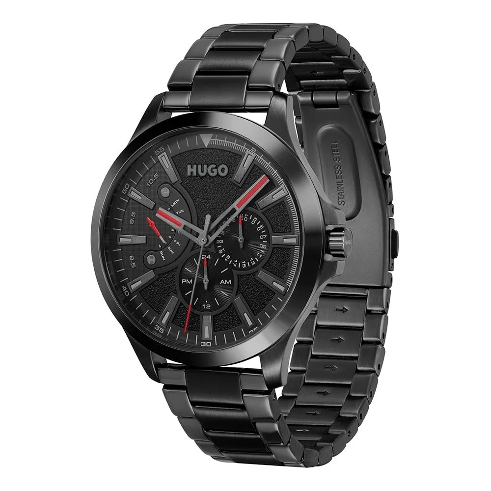 Мужские кварцевые часы с несколькими циферблатами HUGO LEAP 1530175, браслет, фото №2 Мужские кварцевые часы с несколькими циферблатами HUGO LEAP 1530175, браслет, фото №2