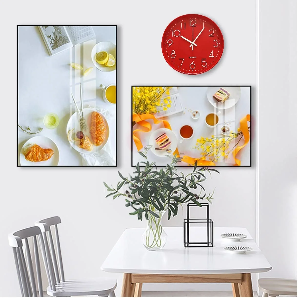 Настенные часы JZK 30 см Modern Круглые Бесшумные Кварцевые на батарейках, фото №5