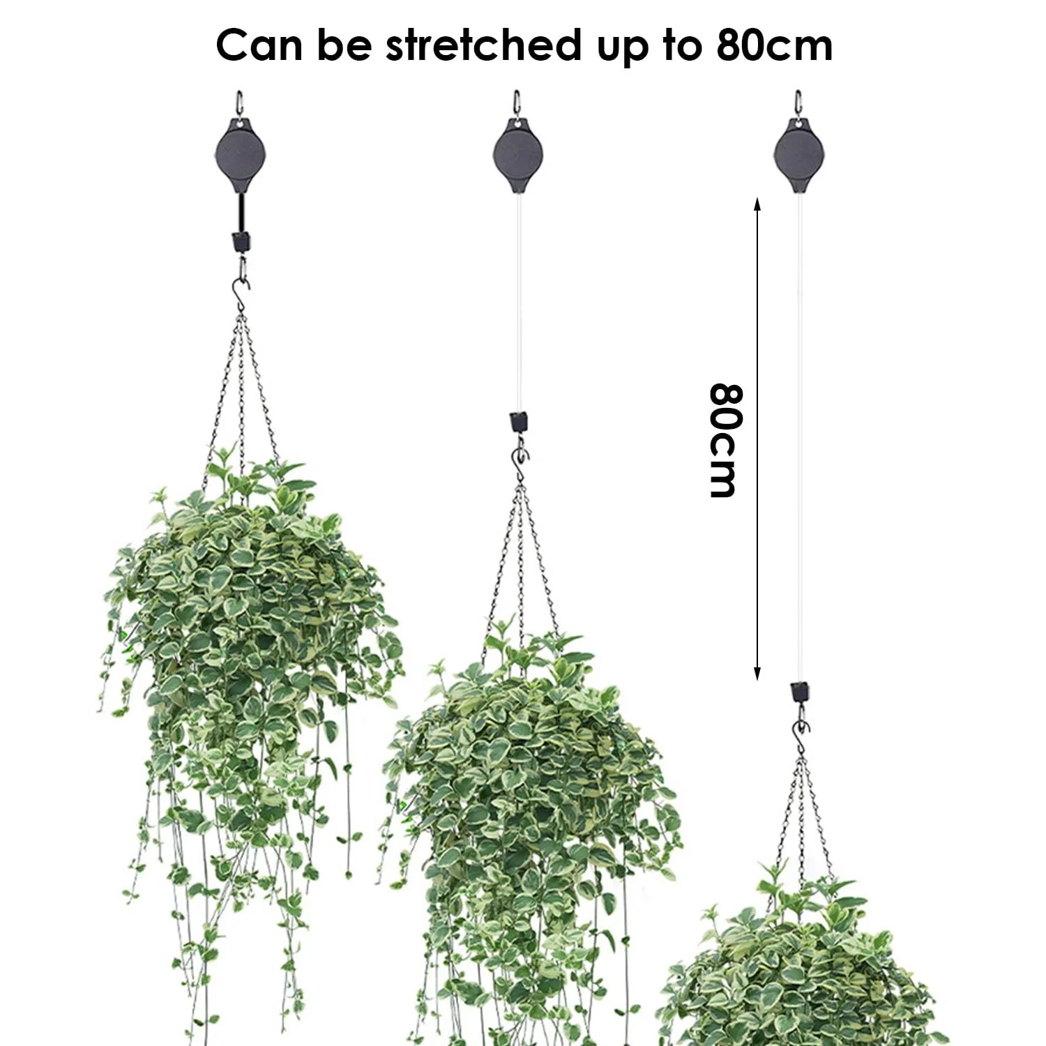 Кронштейни для підвісних кошиків висувні роликові набір 2 шт. Чорні, фото №5 Кронштейни для підвісних кошиків висувні роликові набір 2 шт. Чорні, фото №5