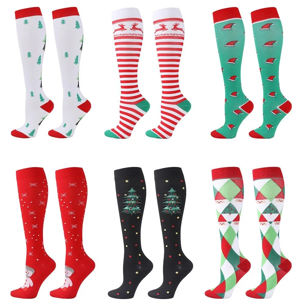 Рождественские носки, 6 пар, разноцветные, смешные носки, унисекс, рождественские носки, теплые носки, рождественский подарок, носки для кровати для мужчин и женщин, размер 35-42, разноцветные, фото №9