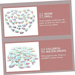 Стрази FRCOLOR Краплеподібні Плоскі 100 штук Камені для шиття Коштовності Кришталеві Плоскі synthetic.ua - Фото 1