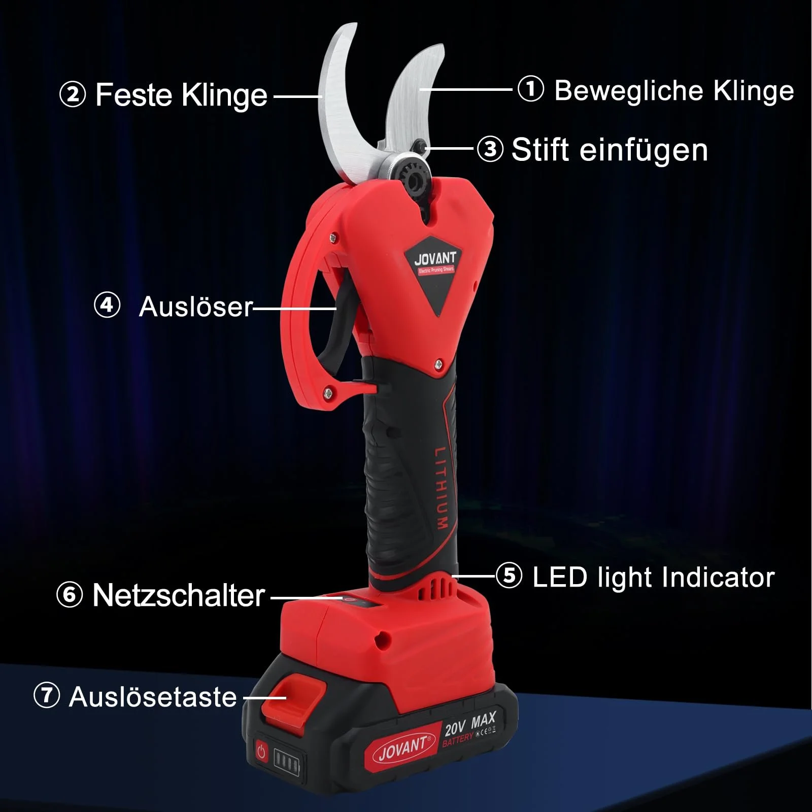 Секатор електричний PTJ014-DE-DJ, фото №4