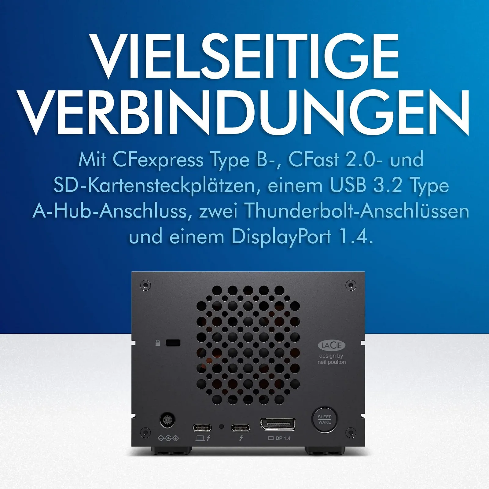 Зовнішній жорсткий диск LaCie 2big Dock Thunderbolt 3 16TB 3.5 дюйма, фото №3 Зовнішній жорсткий диск LaCie 2big Dock Thunderbolt 3 16TB 3.5 дюйма, фото №3