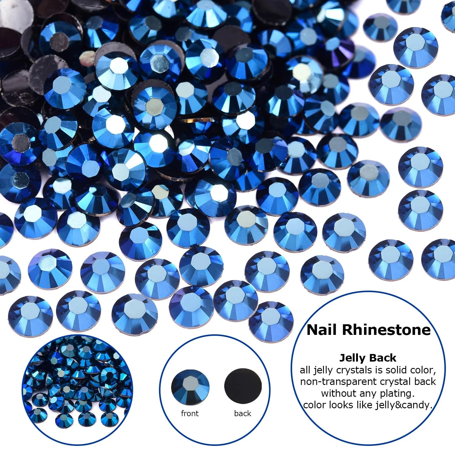 Стразы Смола SS10 3 мм, цвет Jet, фото №3