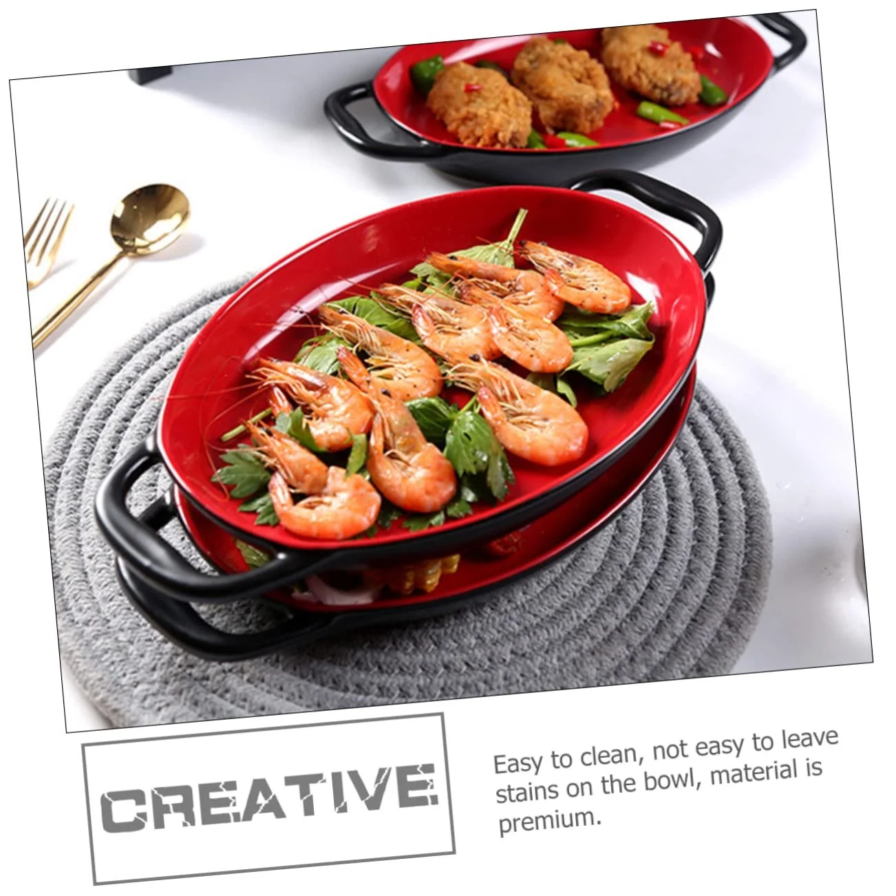 Форма для випікання BESTOYARD керамічна з ручками антипригарна, фото №6