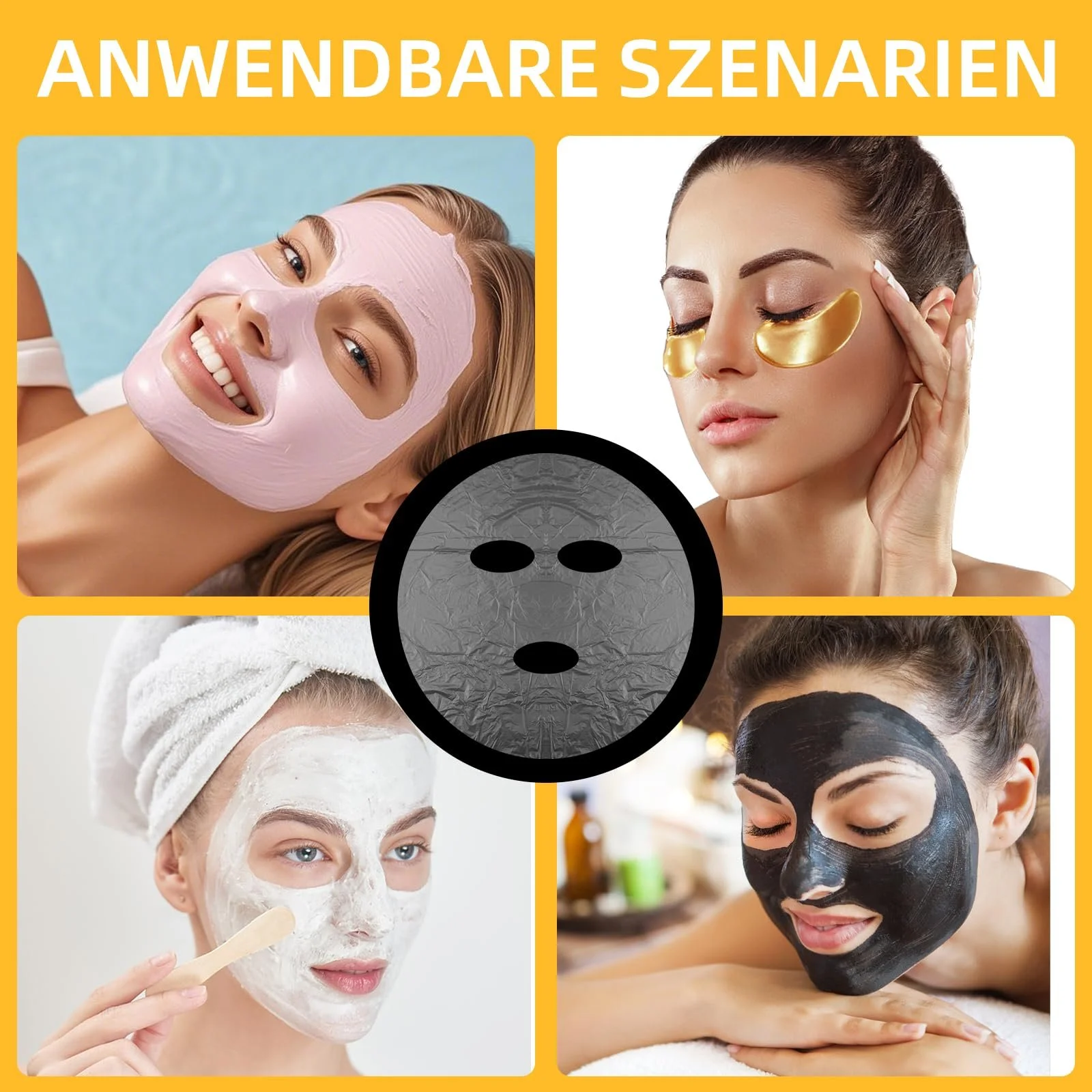 Пленка для сохранения маски для лица, 300 шт., одноразовая пластиковая маска для увлажнения, для домашнего спа-ухода за кожей, косметического ухода за лицом, фото №6