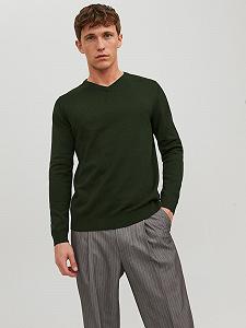Джемпер з V-подібним вирізом JACK & JONES synthetic.ua - Фото 1