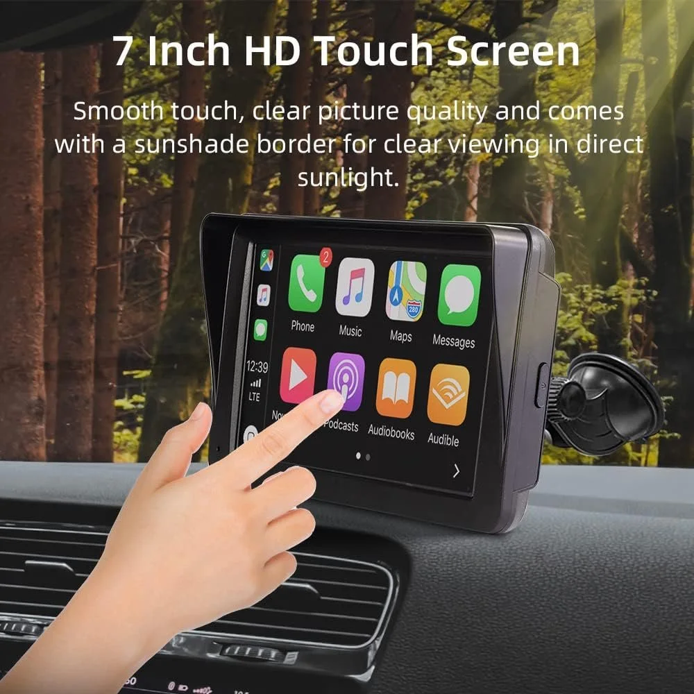 Автомагнітола CUQI / 7" / Сенсорна / Apple CarPlay / Android Auto / Bluetooth / WI-FI / GPS / USB / AUX / TF slot, фото №3