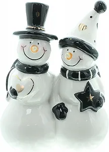 Декоративная фигурка Снеговика Dekoleidenschaft Пара Стиль Фарфор 16 см - Фото 1