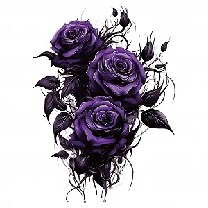 Наклейка на стіну Purple Rose 29.5 x 40 см Пурпурова - Фото 1