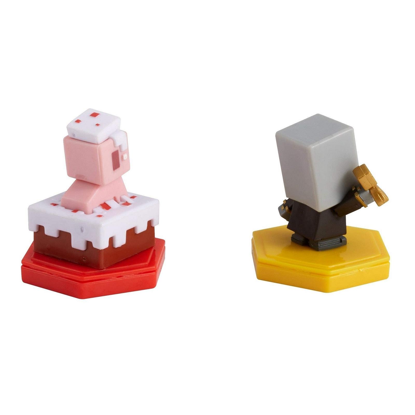 Мініфігурки Mattel Minecraft Earth Boost, набір з 2 штук, 5 см, рожевий / сірий, фото №3