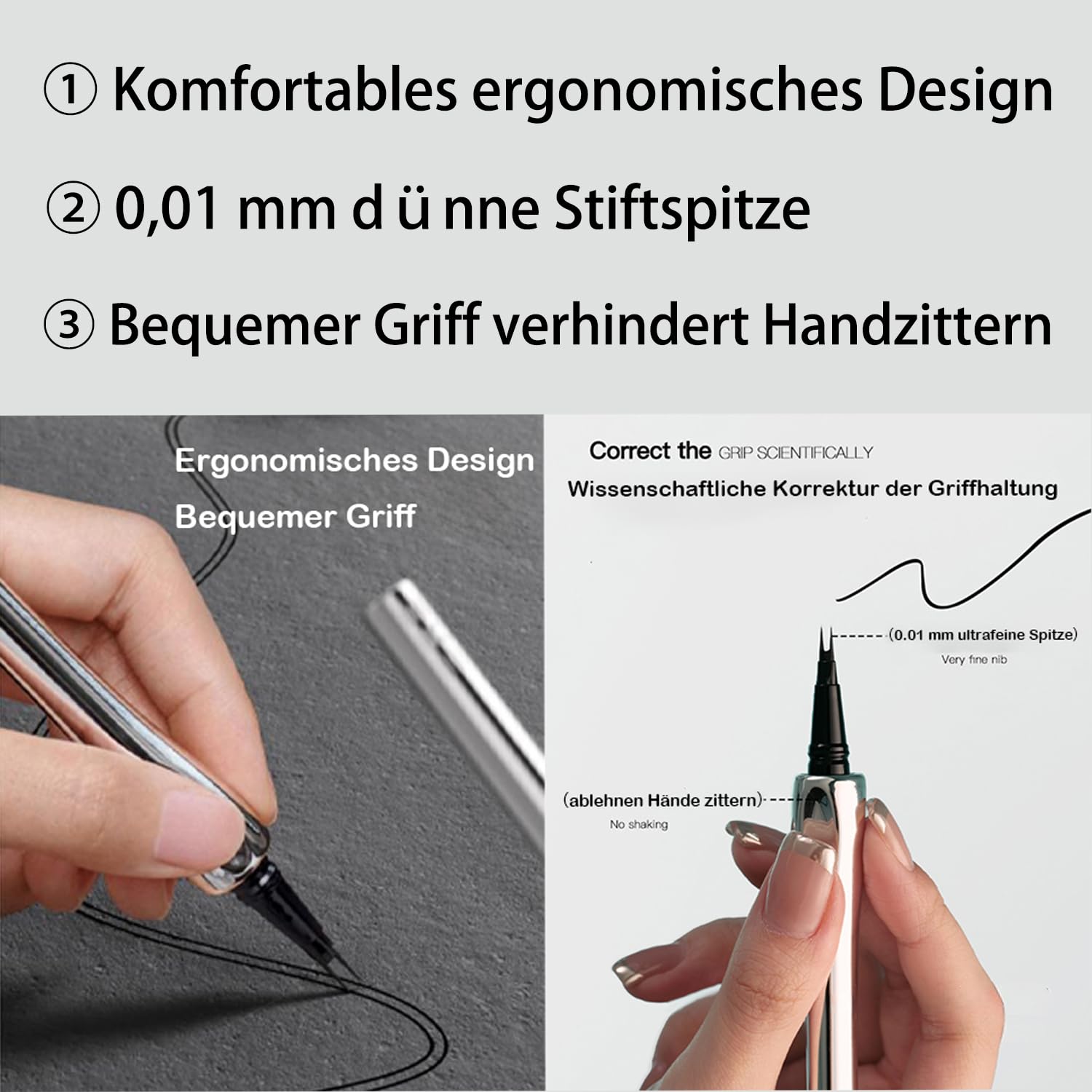 Олівець для брів Waterproof Quick Drying Durable Чорний, фото №3