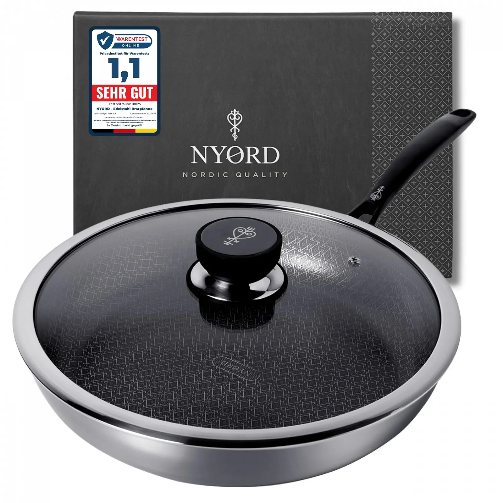 Сковорода NYORD Нержавеющая сталь Антипригарная, фото №1