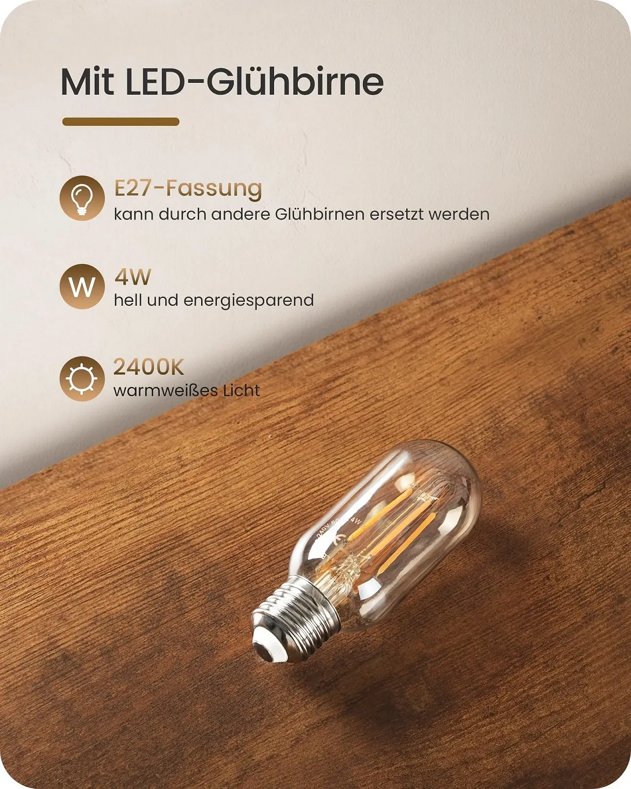 Настільна лампа приліжкова ZS11TLDP205 Бохо ротанг з кабелем світлодіодна лампа 4 Вт 2400 К набір з 2 шт., фото №5