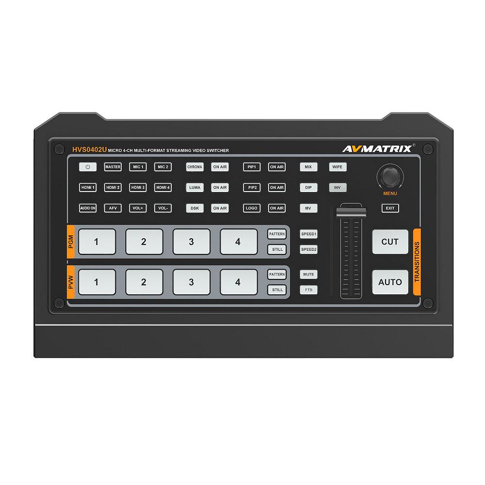 Видеомикшер Avmatrix 4 входа 2 выхода HDMI, стриминг, USB-C (HVS0402U), фото №2