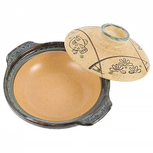 Керамический горшок Японский термостойкий с толстой ручкой для супов и бибимбапа - Фото 1