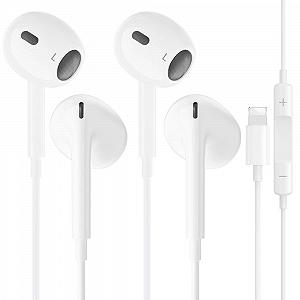 Наушники iPhone MFi Certified 2 Pack с Кабелем / HiFi Стерео Шумоподавление с Регулировкой Громкости и Микрофоном Совместим с iPhone 14 Pro Max/Pro/14 Plus/13/12/SE/11/XS/8/7 - Фото 1