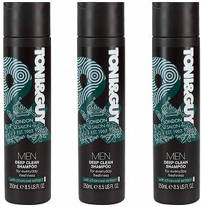 Шампунь Toni & Guy Men Deep Clean Очищаючий з екстрактом деревного вугілля 250 мл (3 шт.) - Фото 1