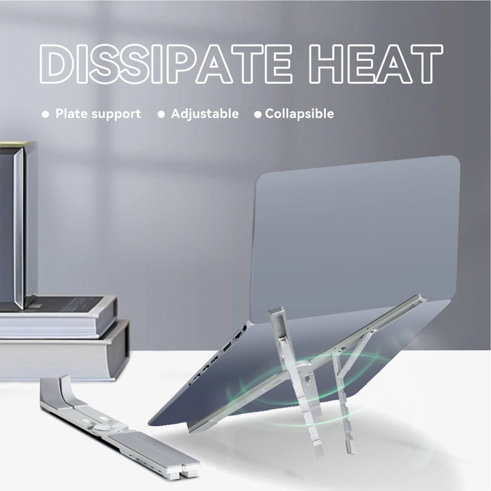 Подставка для ноутбука Алюминиевый сплав, складная, фото №7