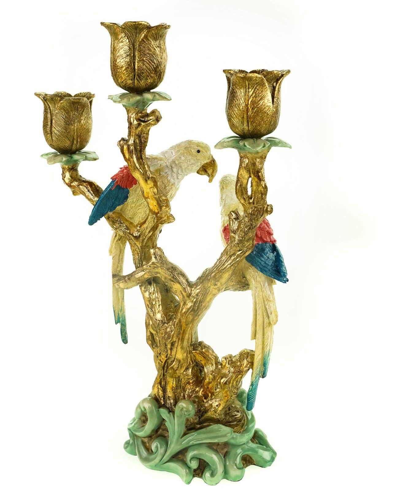 Підсвічник J.Kersten B.V. Baroque Style 3 Arm Parrot 38 см, фото №5