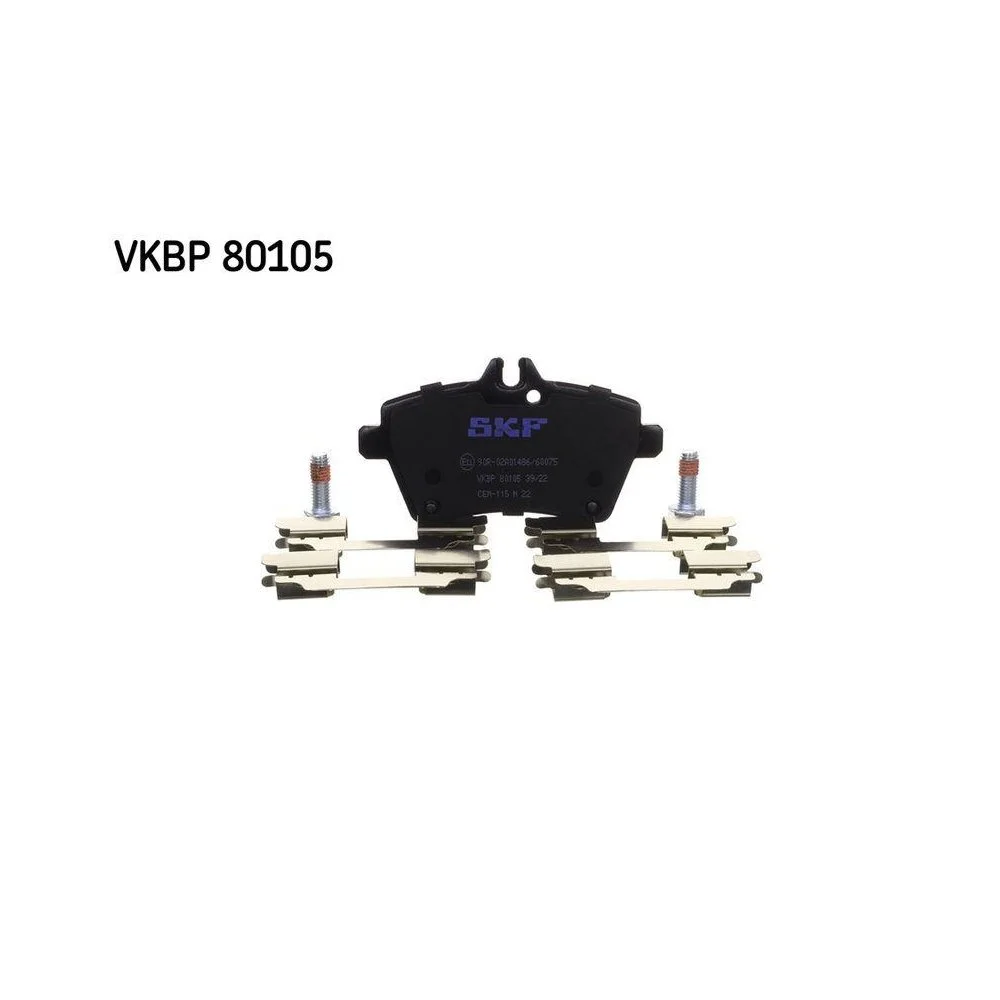 Комплект гальмівних колодок, дискове гальмо SKF VKBP 80105 для Mercedes-Benz, передня вісь, фото №1