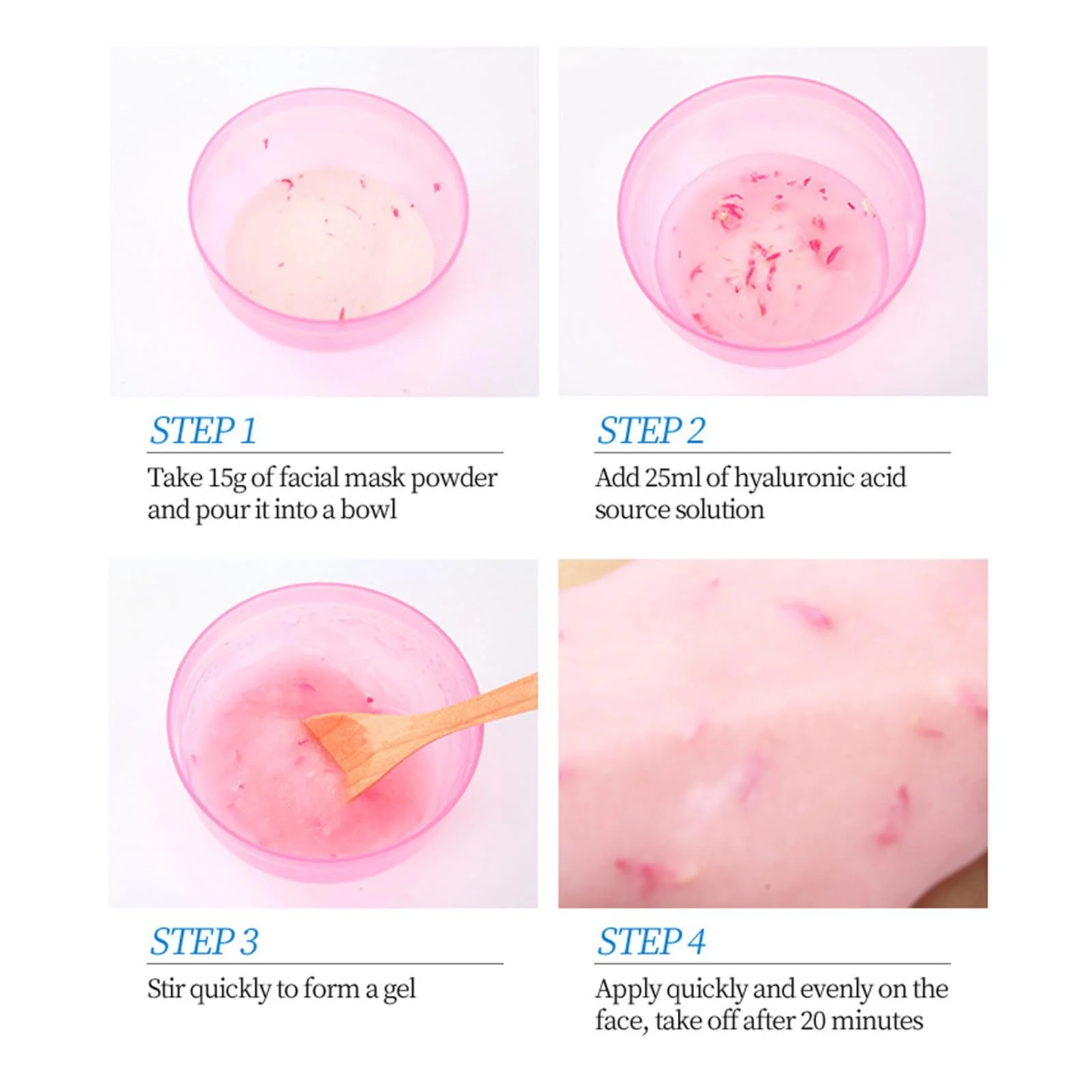 Маска для обличчя желеподібна у порошку з аксесуарами для догляду за обличчям, фото №6