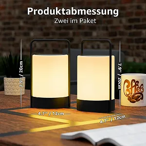 Настольные лампы MALUX набор 2 шт солнечные RGB LED IP44 с пультом и аккумулятором synthetic.ua - Фото 1