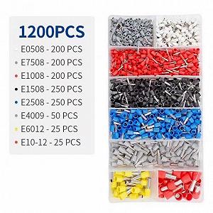 Кабельные клеммы изолированные для обжима проводов 1200 шт synthetic.ua - Фото 1