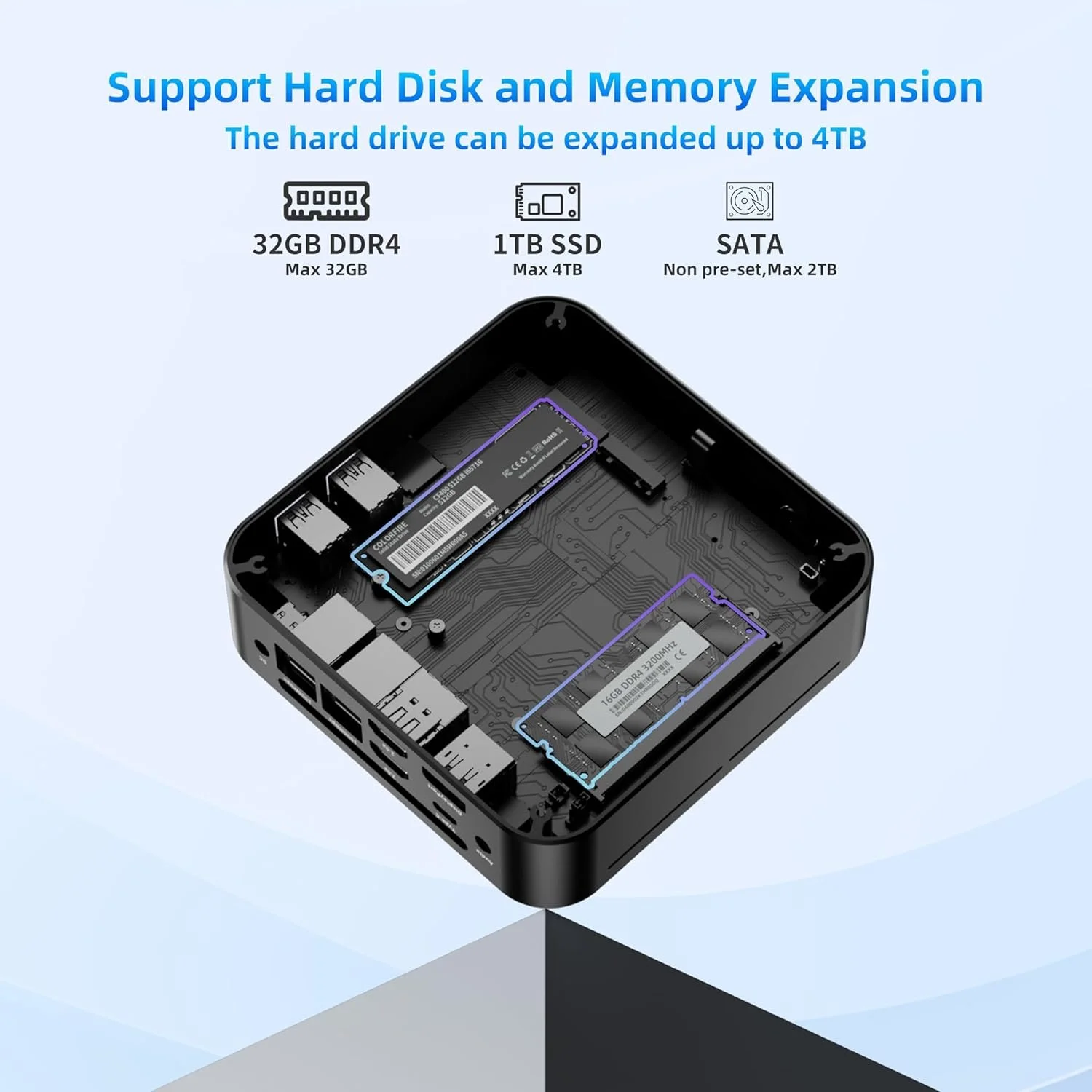Міні ПК DreamQuest Pro Plus / Intel Processor N150 / RAM 32GB / SSD 1TB / 2 x HDMI / 2 x LAN / Wi-Fi 5 / Bluetooth 5.0 / Windows 11 / Black, фото №5 Міні ПК DreamQuest Pro Plus / Intel Processor N150 / RAM 32GB / SSD 1TB / 2 x HDMI / 2 x LAN / Wi-Fi 5 / Bluetooth 5.0 / Windows 11 / Black, фото №5