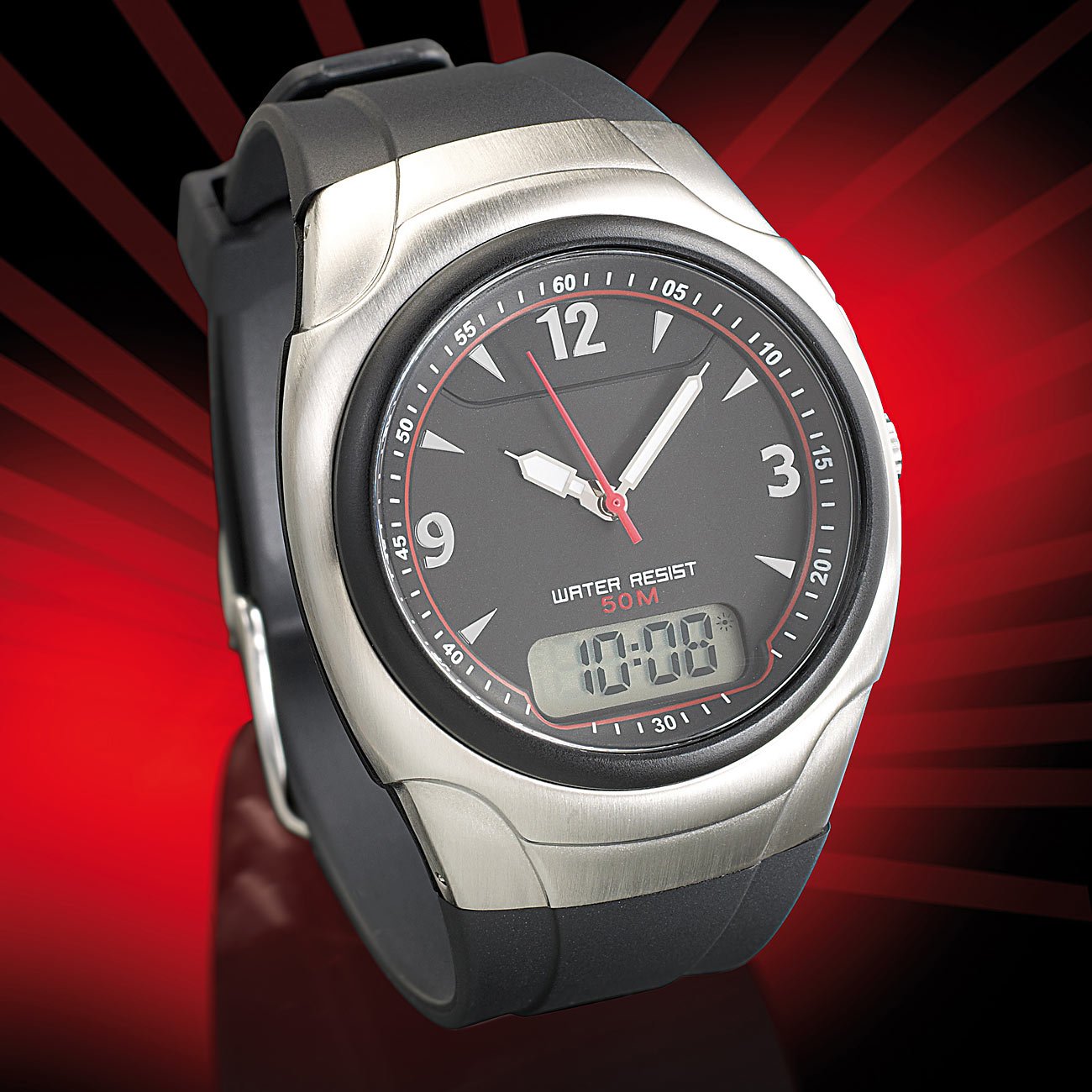 Радіокерований наручний годинник St. Leonhard RC-1240.Duo з цифровим та аналоговим дисплеєм, фото №2 Радіокерований наручний годинник St. Leonhard RC-1240.Duo з цифровим та аналоговим дисплеєм, фото №2