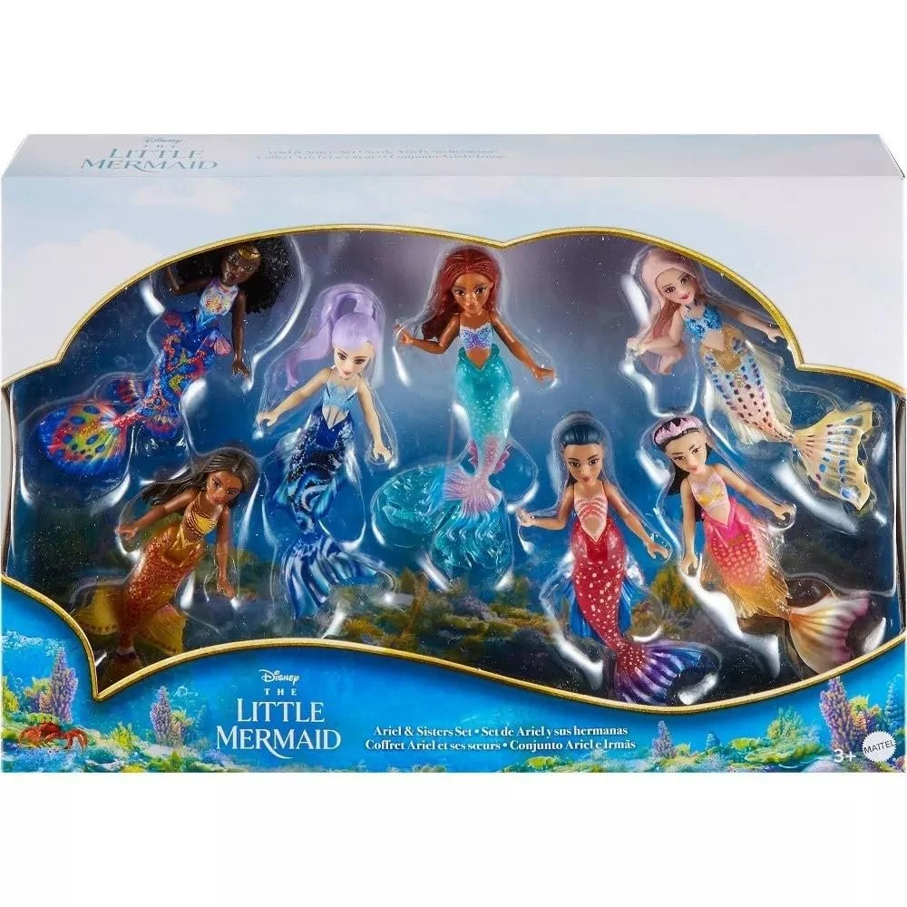 Набір ляльок Mattel HLX17 Ultimate Sisters 7-Pack or Ariel & Small Dolls The Little Mermaid SCLP SD STRY Multicoloured, фото №6