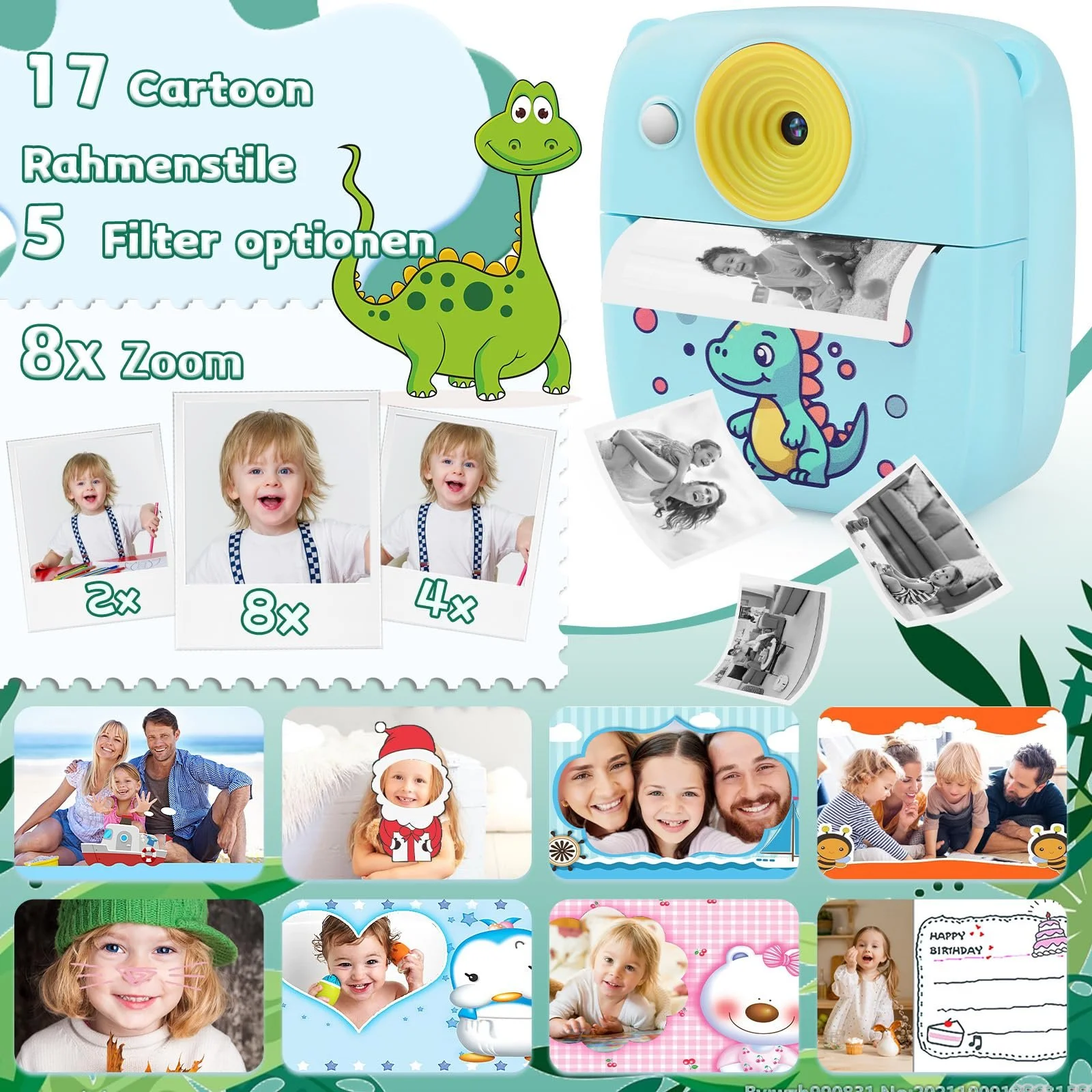 Дитяча фотокамера мгновенной печати 48MP Blue 32GB, фото №5